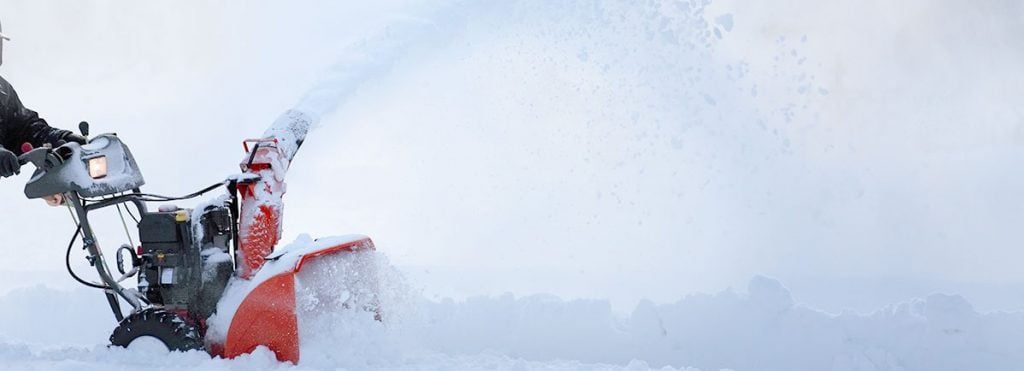 Snow blower with led light