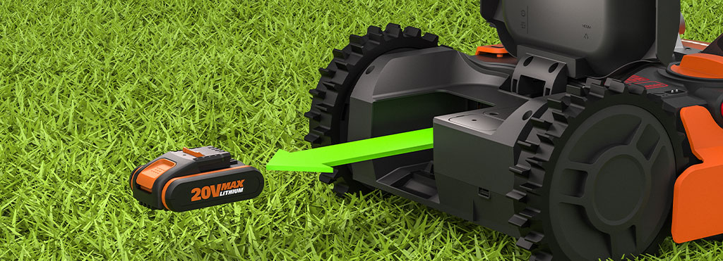 Robot lawn mowers powered by lithium-ion battery