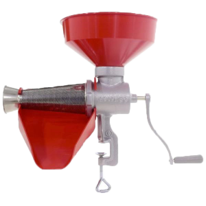 Hand crank manual tomato press