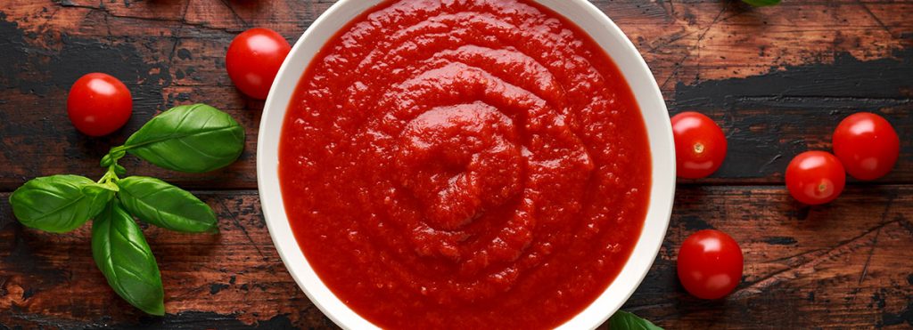 Tomato sauce obtained from a tomato press