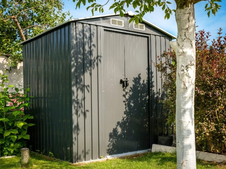 Sheet metal garden shed